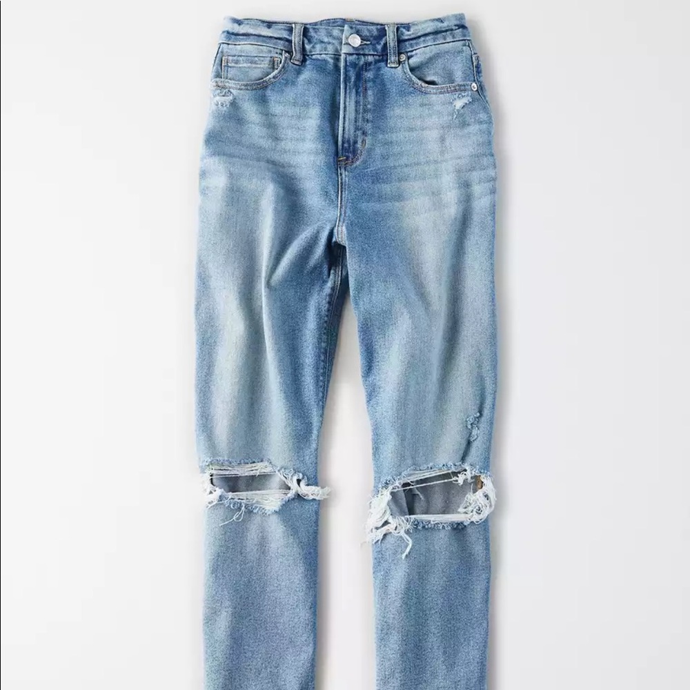 American Eagle Ripped Mom Jeans
